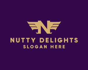 Elegant Wings Letter N logo design