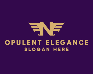 Elegant Wings Letter N logo design