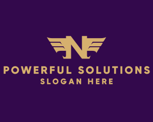 Elegant Wings Letter N logo design