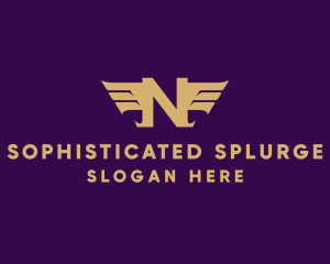 Elegant Wings Letter N logo design