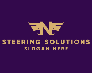 Elegant Wings Letter N logo design