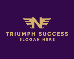 Elegant Wings Letter N logo design