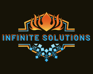 Snowflake Fire Air Condition Logo