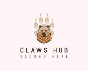 Bear Claw Paw Print logo