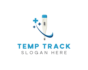 Medical Digital Thermometer logo design