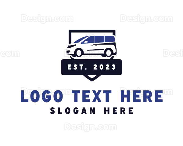 Minivan Car Rideshare Logo