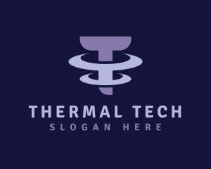 Modern Tech Letter T logo design