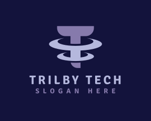 Modern Tech Letter T logo design