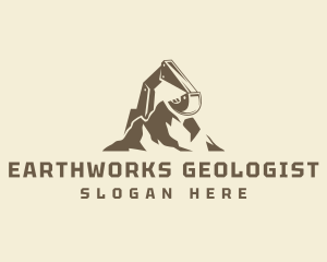 Mountain Excavator Machine logo design