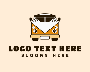 Van - Automobile Hippie Van logo design