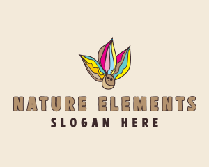 Natural Coconut Leaves logo design