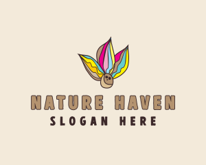 Natural Coconut Leaves logo design