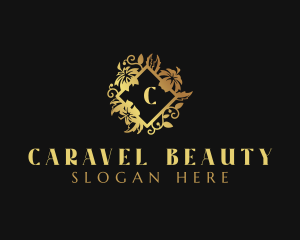 Stylish Floral Salon logo design