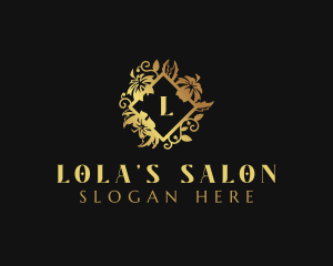 Stylish Floral Salon logo design