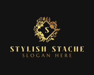 Stylish Floral Salon logo design