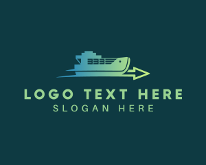 Imports Logistics Cargo Ship logo