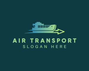 Imports Logistics Cargo Ship logo design