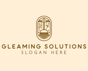 House Broom Cleaning logo design