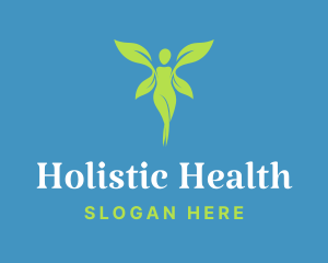 Woman Leaf Wings logo