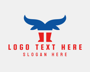 Patriotic Bull Letter T logo