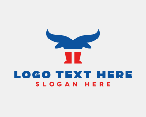 Patriotic Bull Letter T logo