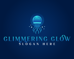 Aquarium Marine Jellyfish logo design