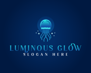 Aquarium Marine Jellyfish logo design