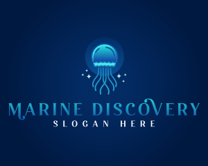 Aquarium Marine Jellyfish logo design