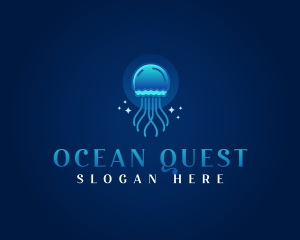 Aquarium Marine Jellyfish logo