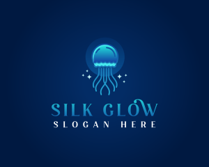 Aquarium Marine Jellyfish logo design