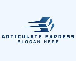 Express Blue Box Delivery logo design