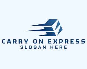 Express Blue Box Delivery logo design