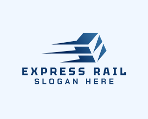 Express Blue Box Delivery logo design