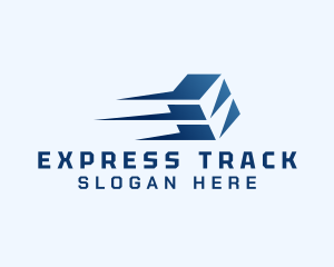 Express Blue Box Delivery logo design