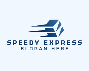 Express Blue Box Delivery logo design