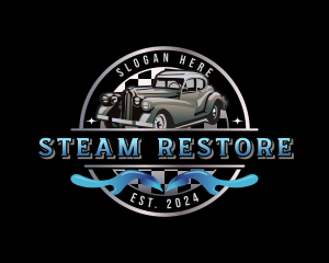 Retro Car Restoration logo design