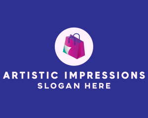 Isometric Shopping Bag logo design