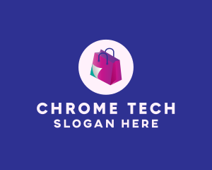 Isometric Shopping Bag logo design