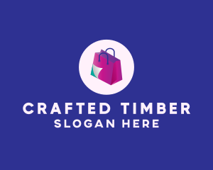 Isometric Shopping Bag logo design