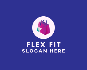 Isometric Shopping Bag logo design