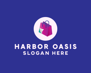 Isometric Shopping Bag logo design