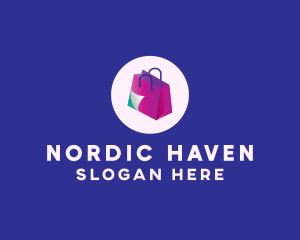 Isometric Shopping Bag logo design