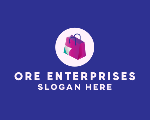 Isometric Shopping Bag logo design