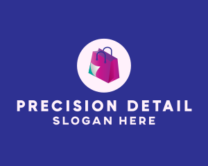 Isometric Shopping Bag logo design