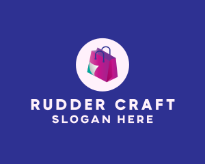 Isometric Shopping Bag logo design