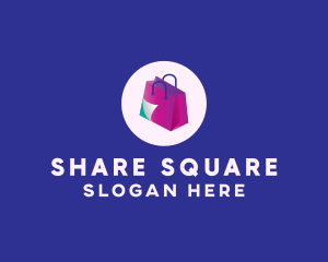 Isometric Shopping Bag logo design