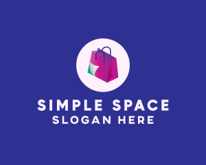 Isometric Shopping Bag logo design