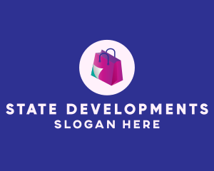 Isometric Shopping Bag logo design