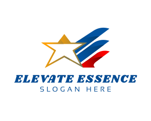Abstract Star Flight Aviation Logo