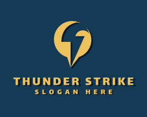 Thunder Bolt Circle logo design